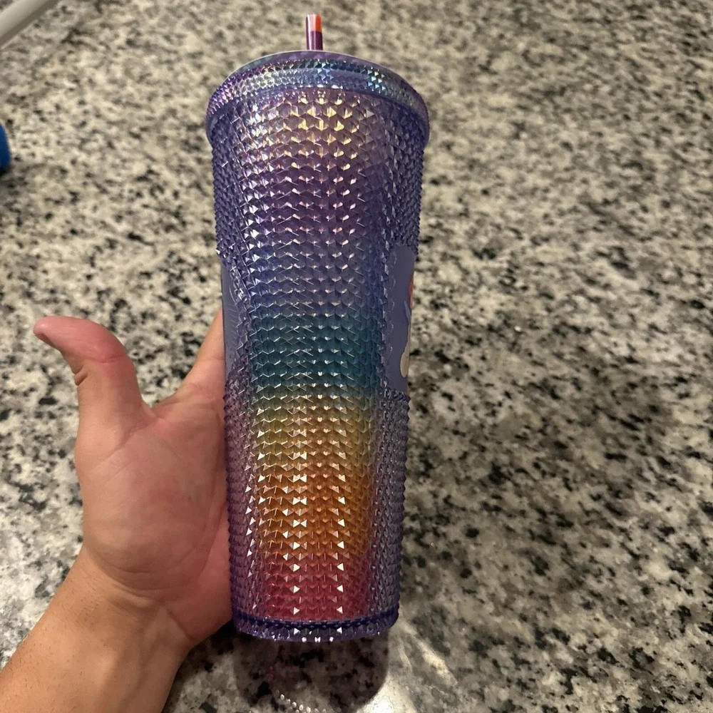 Starbucks Summer 2024 Sofie Birkin Rainbow Pride Cupid Studded Venti Tumbler NWT